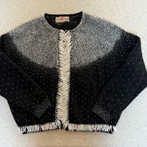 Cool Vintage Beaded Sweater! Perfect condition for its age.  1950’s.